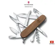 Victorinox Swiss Army Knife Walnut Wood 91mm Huntsman 13 functions 1.3711.63