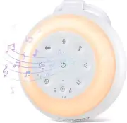 Portable White Noise Machine - 24 Sounds & 7 Colors Night Light - Recordable