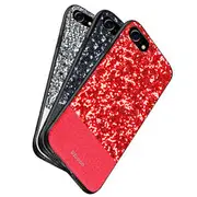 DZGOGO Diamond Bling PU Leather Protective Case for iPhone 7/8 27 SILVER