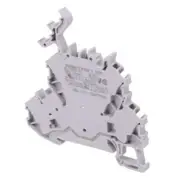 2002-2231 WAGO Grey 4-Way DIN Rail Mount Double Deck Terminal Block 4mm² 24A