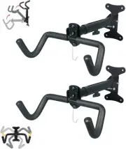 Omiention 2 Pack Bike Wall Mount, Bike Rack, Horizontal Bicycle Storage Hanger