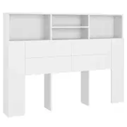 vidaXL Headboard Cabinet White 140 cm