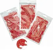 16000PCS Red AB Resin Rhinestones for Crafting 3mm 4mm 5mm Flatback Jelly Stones Bulk SS10 SS16 SS20 Diamonds Crystals Gems Charms for Face Eyes Makeup Mugs Tumblers Bottles DIY Crafts Clothes Shoes