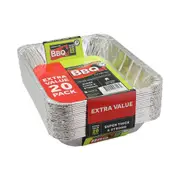 100 Large Aluminium Foil Trays Oven Baking Food BBQ Disposable Takeaway Roasting