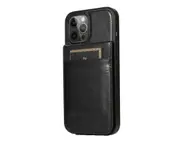 C26 Black Back Cover Phone Card Protective Holster Flip Phone Case Protection Bumper for IPhone 14 Pro 6.1