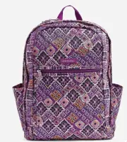 Vera Bradley Lighten Up Grand Backpack Dream Diamonds Travel NWT