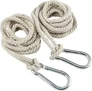 Swing Rope, Tree Swing Straps Set Safety & Sturdy Hammock Hanging Kit with 2 Root 8Ft Hammock Rope and 2 for Garden Accessories