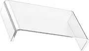 Clear Acrylic Monitor Stand Transparent Riser for Computer Laptop Ergonomic Height Sturdy Design for Home Office Use Relieves Neck Back Enhances Posture