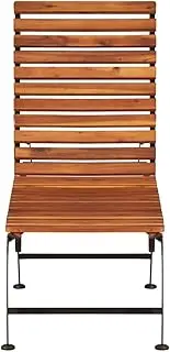 Camping Sunloungers Reclining Patio ChairsSolid Acacia Wood Sun Lounger with Steel Legs