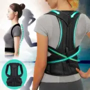 Adjustable Back Posture Corrector With Breathable Shoulder And Waist Support