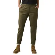 Prana Women's Double Peak All-Around Cargo Pants Army Green 6 Elastic Waist NWT