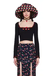 [Dolls Kill X Strawberry Shortcake] Friendship Blooms Long Sleeve Top
