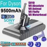 21.6V 9500mAh For Dyson V8 Battery SV10 V8 Animal Absolute Motorhead Vacuum AU