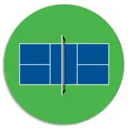 Pickleball Court - Circle Sticker Decal 3 Inch - Sport Game Dink
