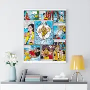 Narasimhadev Comics - canvas wall art print || Hare Krishna spiritual art