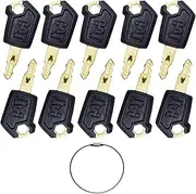 10PCS Cat 5P8500 Equipment Key Set, Caterpillar Excavator Equipment Keys