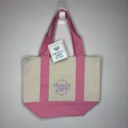 Trader Joe’s Canvas MINI Tote Bag Cotton Grocery Shopping — PASTEL PINK + Purple