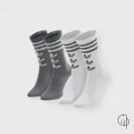 ADIDAS ORIGINALS SOCKS CREW 灰黑 長襪 側邊三葉草 情侶 HC9526【 肆玥.CO 】