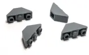 Lego - Lot of 4 - Dark Grey Gray, Slope Inverted 45° 3 x 1