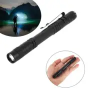 LED Flashlight Clip Mini Light Penlight Pocket Portable Pen Torch Lamp HOTS