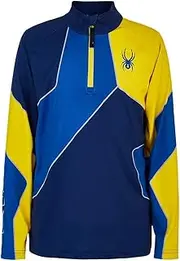 [Spyder] Boys' Divide Zip T-Neck, Abyss, S