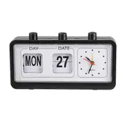 Modern Alarm Clock, Small yet Efficient with Manual Date Option, Multiroom Compatible Black 20.00X9.50X4.50CM
