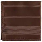 New men's polyester woven striped brown hankie pocket square formal party