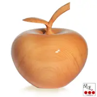 在飛比找momo購物網優惠-【開運方程式】台灣檜木蘋果聚寶盆AC09(台灣工藝 木雕 招