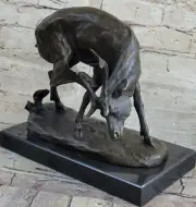SOLID BRONZE STAG DEER BUCK BRONZE SCULPTURE ELK STATUE FIGURINE ART FIGURE SALE