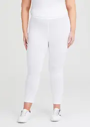 [Taking Shape] Taking Shape Good Earth Australian Cotton 7 / 8 Legging Size 26 in White - Plus Size Women's Clothing White