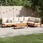 Garden Sofa Set with Cushions Modular Sofa Couch Solid Wood Acacia vidaXL
