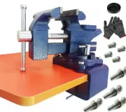 2-In-1 Bench Vise Heavy Duty for Workbench, 6.0" blue, Upgraded Multi-Purpose...