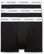 [Calvin Klein] Men's Underwear Cotton Stretch Trunk, Black, Medium, Pack of 3