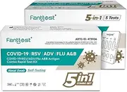 Fanttest 5-in-1 Combo RAT Test - ADV Virus - RSV - Influenza Flu A/B - COVID-19 Rapid Antigen Test Kit - Nasal Swab (5 pack)
