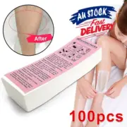 100/200 Sheets Hair Removal Paper Soft Waxing Cloth Strips Depilatory Wax Body