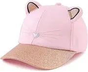 [Generic] Girls Baseball Cap Kids Cute Sun Hat Adjustable Hats Ponytail Caps Spring Summer