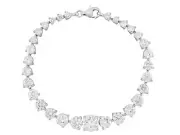Bella Luce (R) 20.58ctw Round Rhodium Plated Sterling Silver Pretty Bracelet 7.5