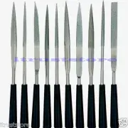 10 PIECE HAND MINIATURE SIZE MINI SMALL NEEDLE METAL WORKING FILE TOOL SET KIT