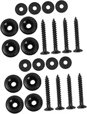 WESIEVYA 8pcs Durable Guitar Strap Locks Antiskid Metal Strap Buttons for Electric Guitar Bass Ukulele Easy Installation Musicians