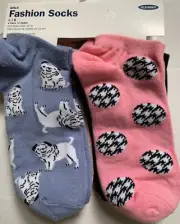 Old Navy Girls Socks 6 Pack with Dogs Pug and Poodle NEW
