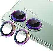 [2 Pack] for Xiaomi Poco X7 Pro Camera Lens Protector, 9H Tempered Glass Camera Cover Screen Protector Metal Individual Ring [Installation Tray Alignment Kit](Color)