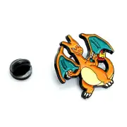 CHARIZARD PIN Pokemon #006 Fire/Dragon Enamel Lapel Brooch (Great Gift!)