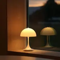在飛比找蝦皮商城精選優惠-花苞蘑菇燈ins氛圍三色可調光餐廳宿舍LED護眼臥室床頭氛圍