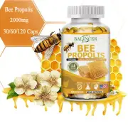 Bee Propolis Capsules 2000mg High Potency Immune Support 120 Capsules