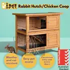 i.Pet Chicken Coop Rabbit Hutch Large House Run Cage Wooden Outdoor Pet