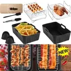 Air Fryer Accessories Stainless Steel Rack Silicone Liner Grill Skewer for Ninja