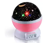 Star Light Rotating Projector Lamp For Kids Bedroom - Pink