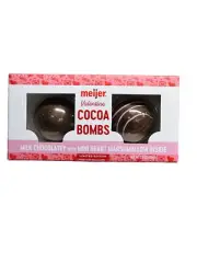 Hot Cocoa Bombs Valentine Milk Chocolate W/Mini Heart Marshmallow Inside. See Be
