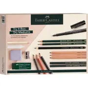 Try It Box: Dry Mediums - 17 Piece Sketching Drawing Art Set with featuring C...