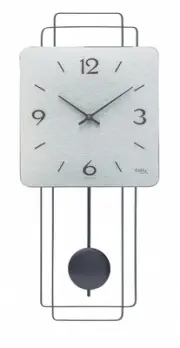Modern wall clock with quartz movement from AMS AM W7500 NEW